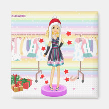 shopaholicChristmas Refrigerator Magnets