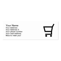 Shopping cart business card