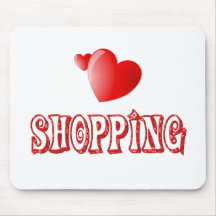 Shopping Hearts Mouse Pad