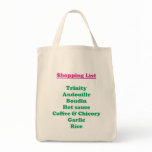 SHOPPING LIST CANVAS BAG