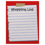 Shopping List Letterhead Stationery
