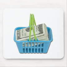 ShoppingBasketFullCash101311 Mouse Pads