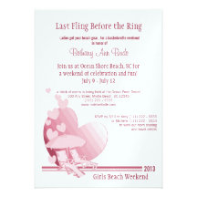 "Shore Love" Bachelorette Weekend Custom Invitations