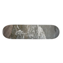 Shore Of Brown Rock And Sand Skate Deck
