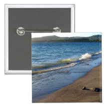 Shore of Lake Taupo, New Zealand. Buttons