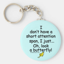 Short Attention Span Butterfly Keychains