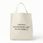 Short Attention Span Chicken Canvas Bag