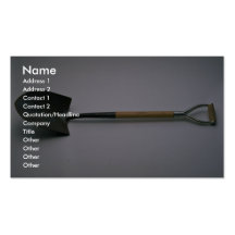 Short shovel business card template