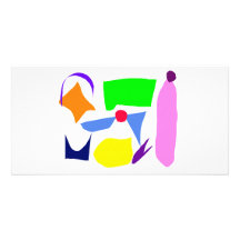 Short Small White Centred Equal Green Personalized Photo Card