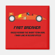 Short Term Goal Reward - Race Car Design Fridge Magnet