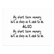 Short Term Memory Postcard