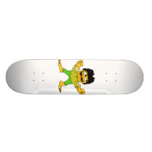 short wolfman halloween graphic skateboard deck