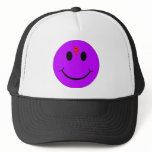 Shot Dead Head Smiley Face Bleeding Bullet Hole hats