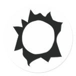 shot hole icon sticker