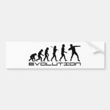 Shot Put Track and Field Sport Evolution Art Bumper Stickers