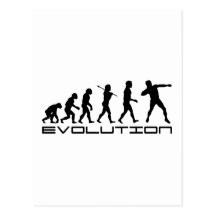 Shot Put Track and Field Sport Evolution Art Postcards