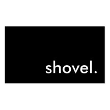 shovel. business card template