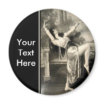 Show Girl Vintage Risque French Postcard Magnet