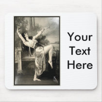 Show Girl Vintage Risque French Postcard Mousepad
