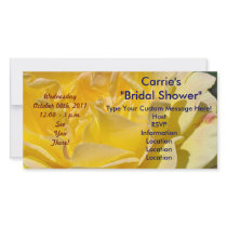 Shower Invitation Yellow Rose Flower Showers Bride Personalized Photo Card
