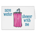 Shower with Me - Save Water cards