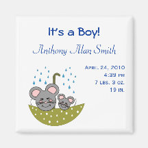 Showering Mice Baby Magnet