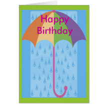 Showers Birthday Card