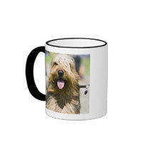 showing tongue, long hair, portrait coffee mug