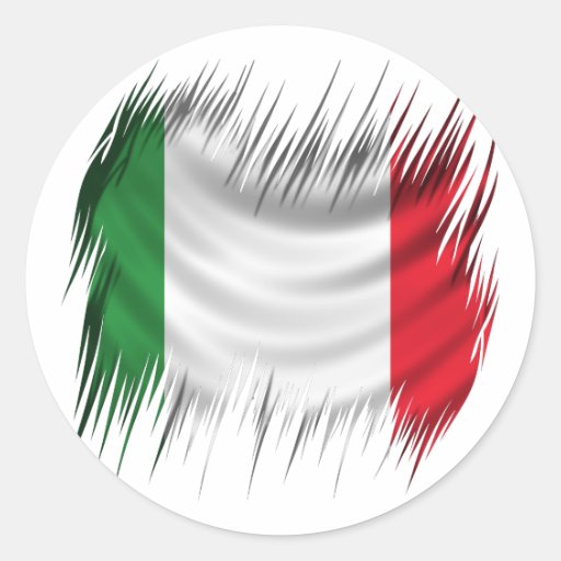 Shredders Italy Flag Round Stickers