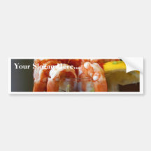 Shrimp Cocktail Lemons Lettuce Seafood Bumper Stickers