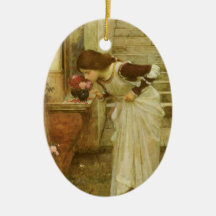 Shrine, JW Waterhouse, Vintage Victorian Portrait Christmas Ornament