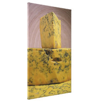 Shropshire Blue cheese Stretched Canvas Print