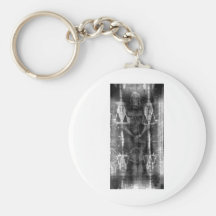 Shroud of Turin, Frontal View Negative Keychain