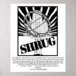 SHRUG Poster Inspired by the Novel Atlas Shrugged