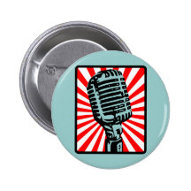 Shure 55S Vintage Microphone Buttons