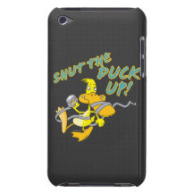 shut the duck up duct tape duck toon barely there iPod cases