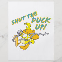 shut the duck up duct tape duck toon full colour flyer