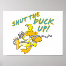 shut the duck up duct tape duck toon posters