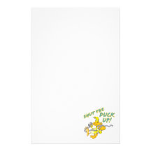 shut the duck up duct tape duck toon stationery design