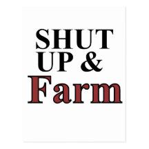 shut up and farm postcards