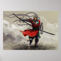 SHWANN: The Futuristic Samurai DJ Print