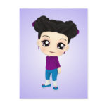 Shy Chibi Girl Postcard