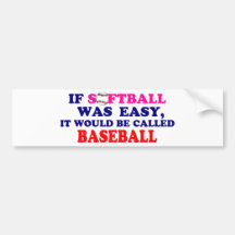 Si le base-ball était facile…. autocollants pour voiture