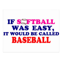 Si le base-ball était facile…. carte postale