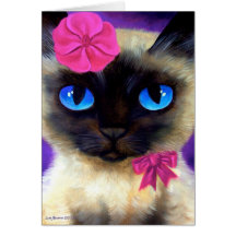 Siamese Cat Art Card