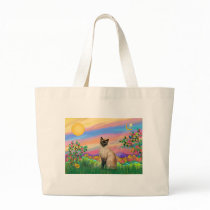 Siamese Cat - Day Star Tote Bags