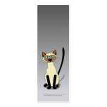 Siamese Cat Mini Bookmarks (Gray) Business Card Template