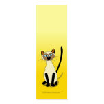Siamese Cat Mini Bookmarks (Yellow) Business Cards