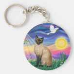 Siamese Cat - Twilght Key Chains