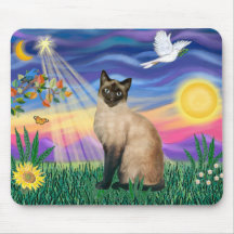 Siamese Cat - Twilght Mousepad